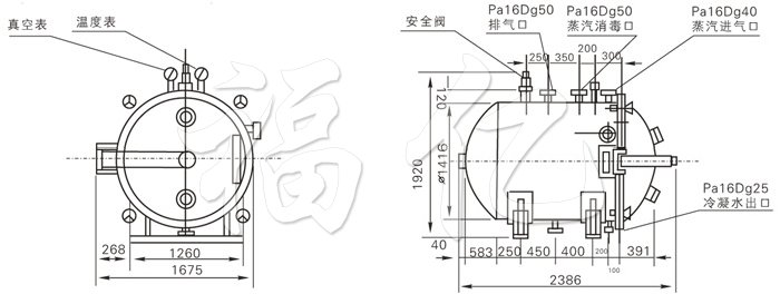 圓形靜態(tài)真空干燥機結(jié)構(gòu)示意圖 圓形靜態(tài)真空干燥機結(jié)構(gòu)示意圖